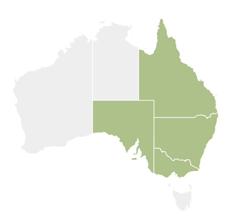 Australia shipping map